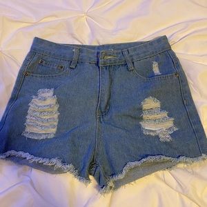 shein jean shorts with rips